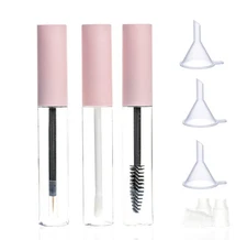 10ml Empty Mascara Eyeliner Lip Gloss Tube Kit with Inserts Funnels for DIY