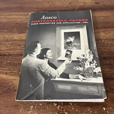Vintage Ansco Photographic Papers Their Properties  Application Booklet 1958