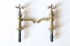 antique faucet bathroom sink peck bros vtg victorian brass bath plumbing