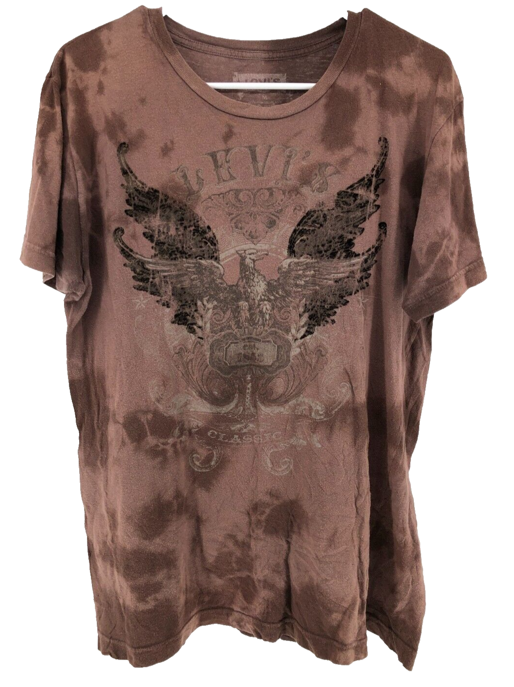 Levi's Short Sleeve T-Shirt Men's Size Medium Brown Tie Dye