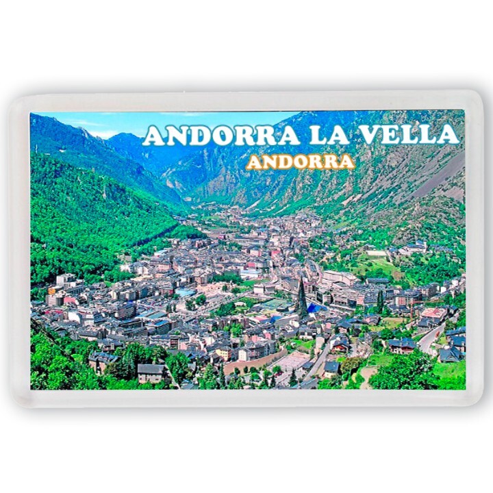 Andorra la Vella - Magnete da frigorifero 3D, souvenir da viaggio