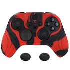 For Xbox Elite Series 2 Controller Silicone Cover Skin & Thumb Grips Red & Black