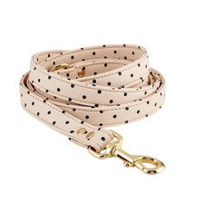 Dog Collar  Leash   Faux Saffiano Leather - Blush pattern