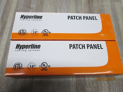 2 PACK HYPERLINE  CAT 5E 12 PORT PATCH PANEL PPW1-12 -8P8C-C5E UTPWALL MOUNT