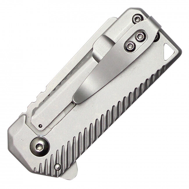 SILVER Tactical BOX CUTTER Pocket CLEAVER Spring Assisted Open Folding