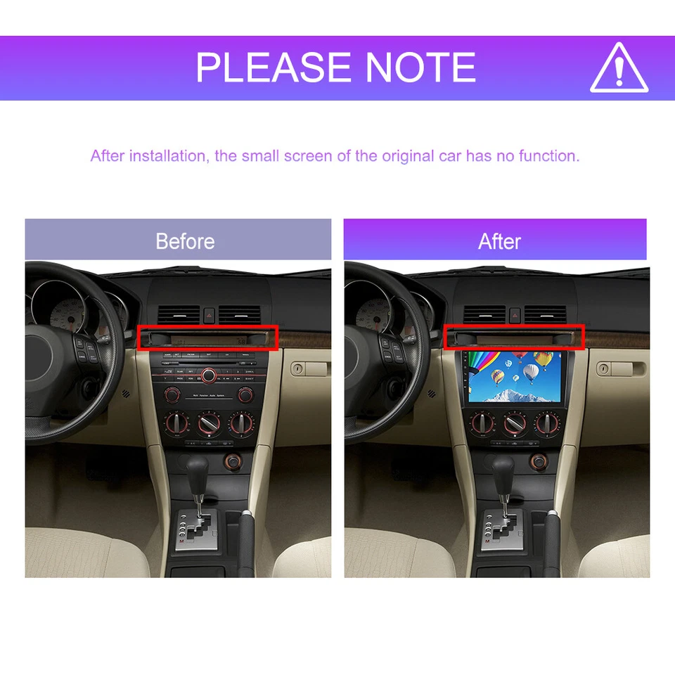 Radio estéreo para coche para Mazda 3 2004-2009 Carplay Android 15 GPS navegación WIFI FM RDS Foto 4 de 4