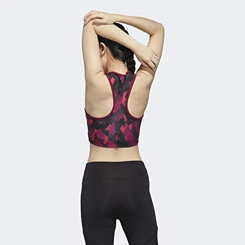 Adidas x Zoe Saldana Sports Tank Bra Womens Medium Pruple Racer Back Activewear - Image 4 of 4