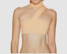 293 Onia Women's Orange Solid Neck Wrap Bikini Swim Top Swimwear Size Medium