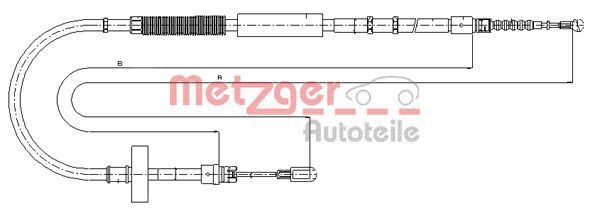 Metzger 10.7537 Seilzug, Feststellbremse FüR Audi-image
