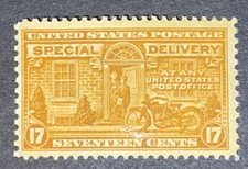 Travelstamps: 1944 US Stamps Scott #E18 17c  Motorcycle Harley-Davidson MNH OG