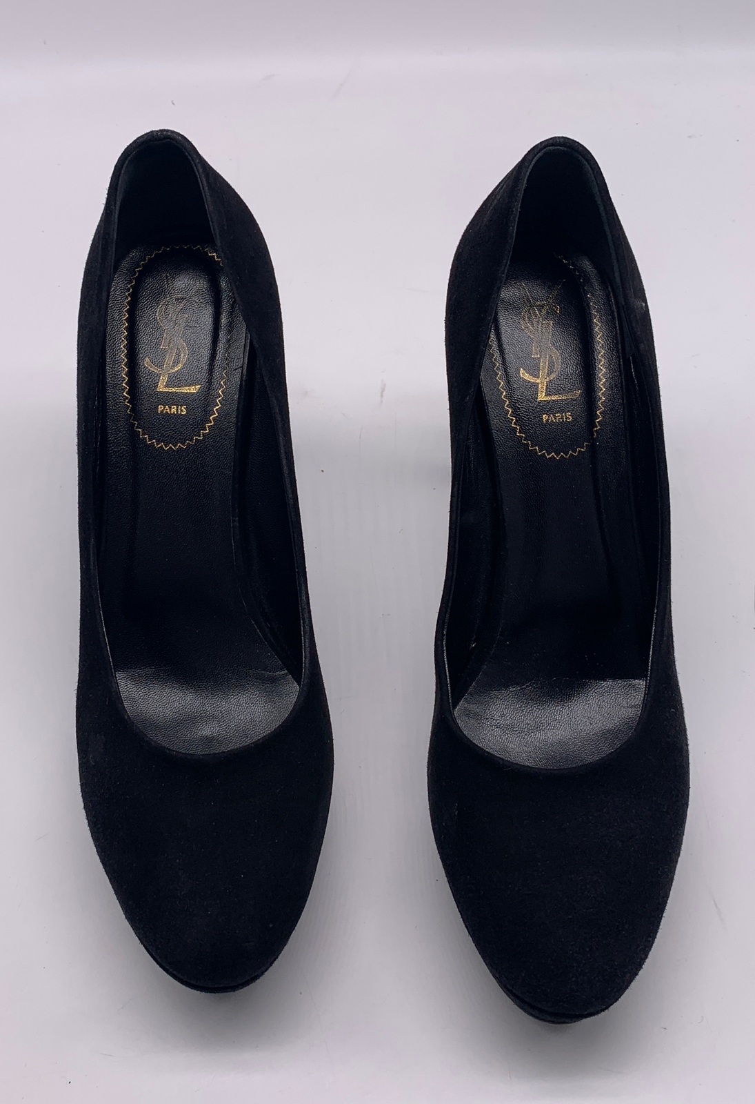 Yves Saint Laurent Nero Gisele 80 Scamosciato Mini Platform Pompa Tg 41 us 11