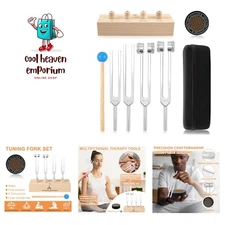 Complete Tuning Fork Healing Kit for Chakra & Meditation – Carry Case Included