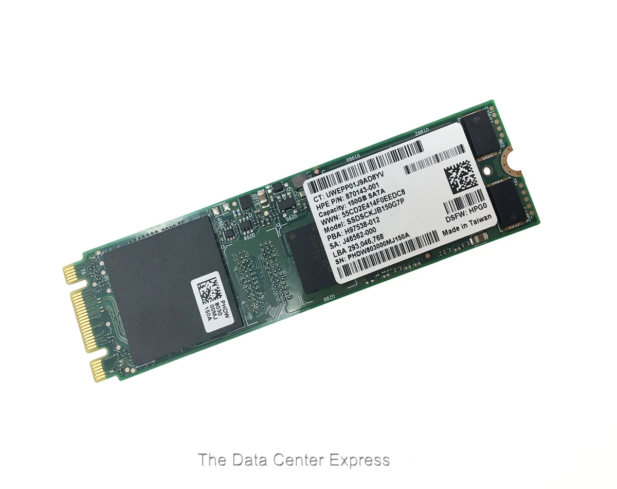 HPE 150GB SATA 6G RI M.2 2280 ST SSD 875317 B21 875835 001 EXACT PART 97 LIFE