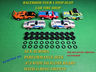  40 Tires  .473 OD Silicone WIDE REARS AFX AURORA MAGNATRACTION Front orings HO