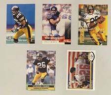 Rod Woodson 1991 - 1999 NFL Mixed Brand 5 Card Lot HOF NM+ B