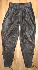 RICHA - Motorrad LEDERHOSE / Leder Breeches in schwarz Gr. S ca. Damengr. 36
