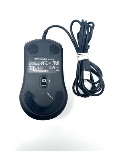 Used Original SteelSeries Rival 3 Wired USB Black Gaming Mouse *Read - Afbeelding 6 van 6