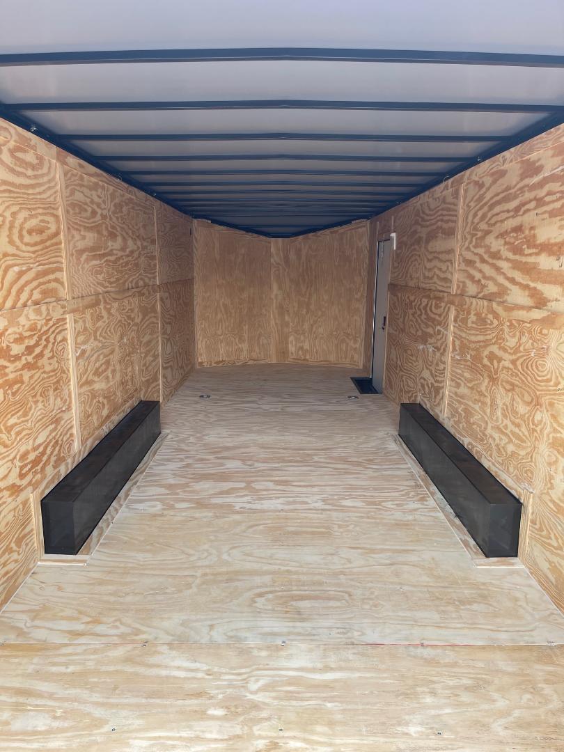 NEW 8.5X24 VNOSE ENCLOSED CAR HAULER TRAILER TORSION AXLES, 8.5 x 24