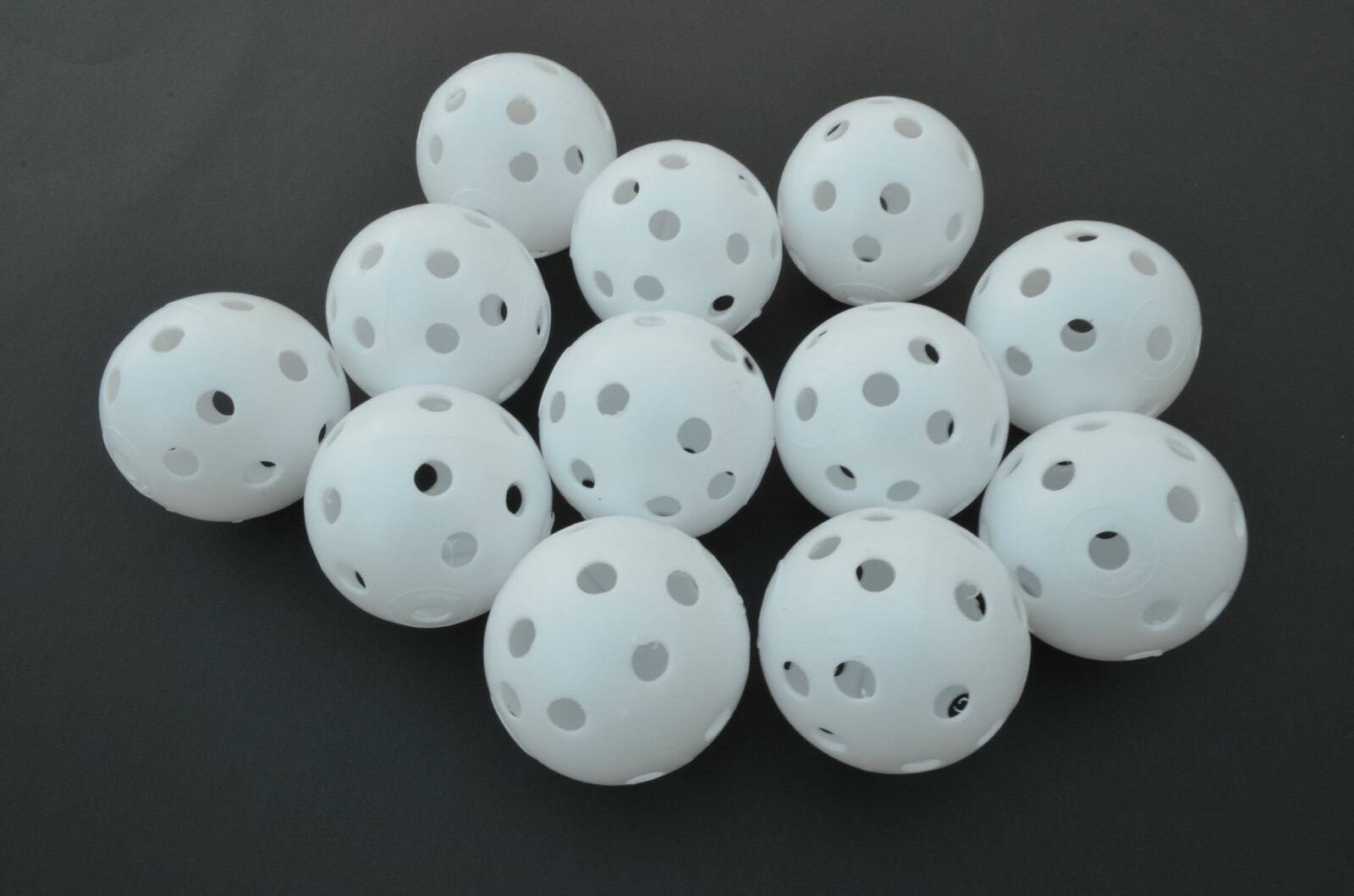 Plastic Golf Balls White Poly Plastic Practice Training Balls, 24-pack