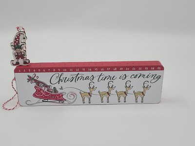 Small Damage See Pics New Christmas Gift Red  Decor Elf Shelf Sitter Countdown