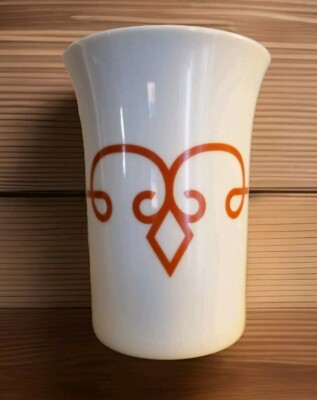 Starbucks 2014 White Flare / Burnt Orange Diamond Scroll 11oz Coffee Mug  Tea Cup | eBay