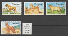 Série 4 timbres GRENADE 1993 n° YT 2235/38**. Chiens
