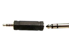 3.5mm Stereo Male TRS to 1/4" 6.3mm TRS Female Converter Adapter Downstep