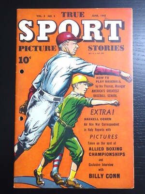 True Sport Picture Stories Vol. 3, #1, June 1945, VG, Boxer Billy Conn, Baseball