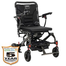 Pride Jazzy Carbon Featherweight Power Chair, Black, w/ 5-Year Extended Warranty