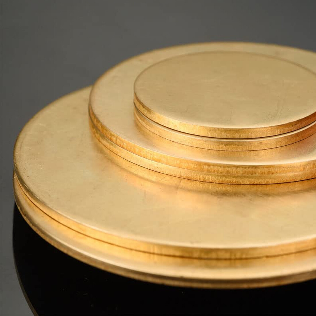 H62 Solid Brass Discs Blanks Metal Round Sheets Thick 0.3mm - 5mm - Foto 12