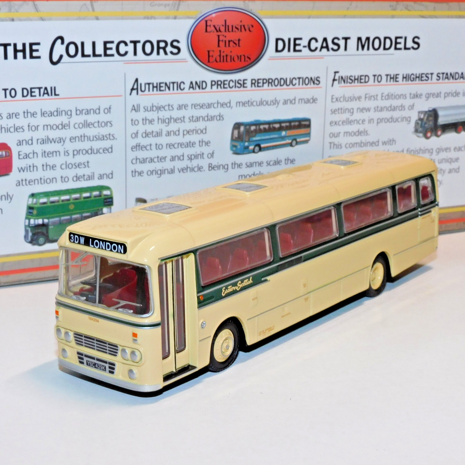 EFE ALEXANDER Y TYPE COACH EASTERN SCOTTISH ROUTE 3DW LONDON 1/76 22715