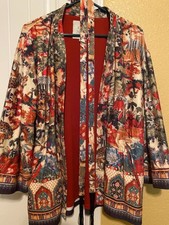 Colorful Artsy John Mark Kimono Jacket Large