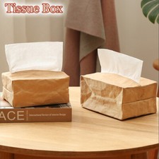 Housse De Boîte À Mouchoirs En Papier Kraft Décor Pour Table De Chambre Bureau