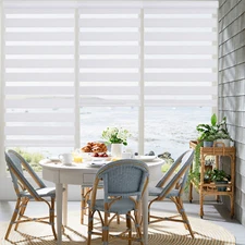 CUSTOM Made Cordless Window Shade Blind Dual Zebra Roller Blinds Day and Night 