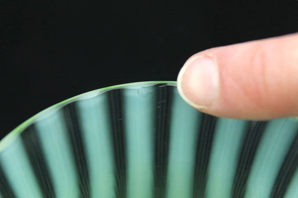 Juego de limonada a rayas opalescentes verdes Fenton 1920 #222 jarra y 5 tazas Foto 4 de 4