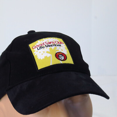 #ad #ad Vintage Sams Club Life Member Strapback Hat Black Cotton Suede Travel Camping $12.44