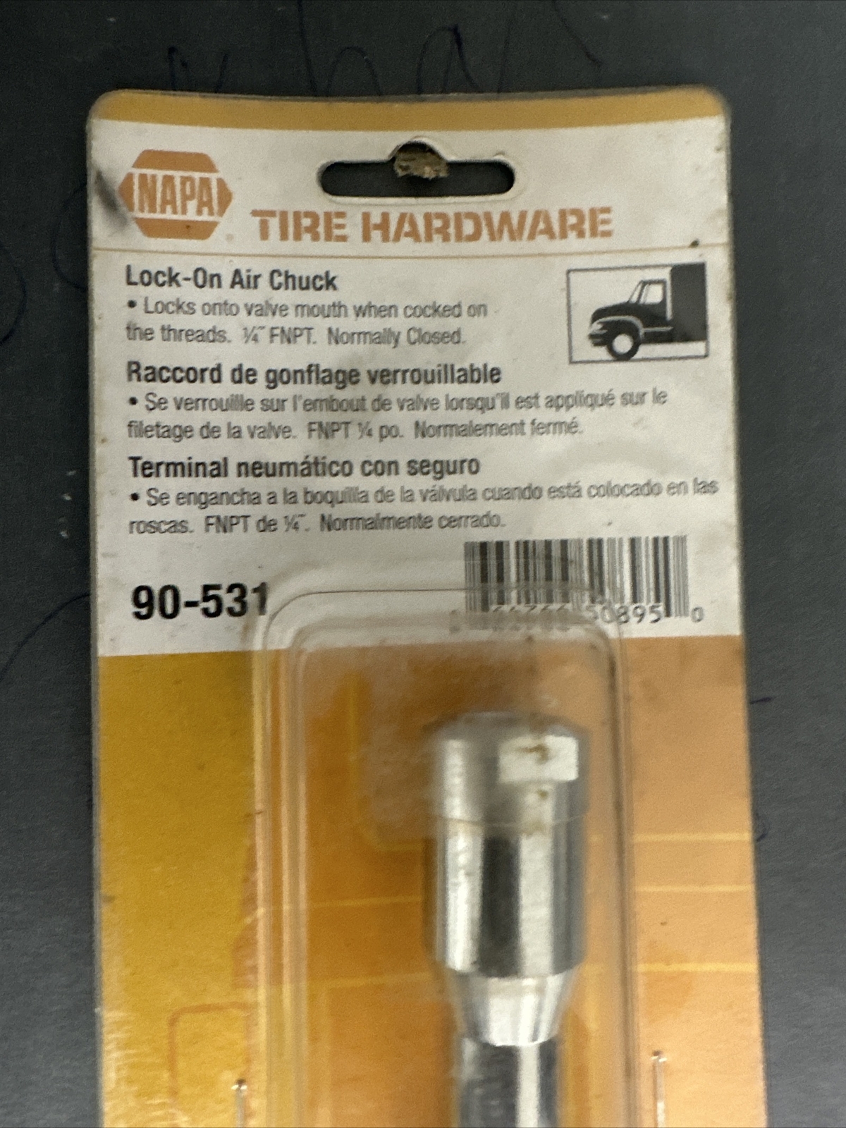 NAPA TIRE HARDWARE 90531 Lock On AIR CHUCK Not Vehicle Specific for