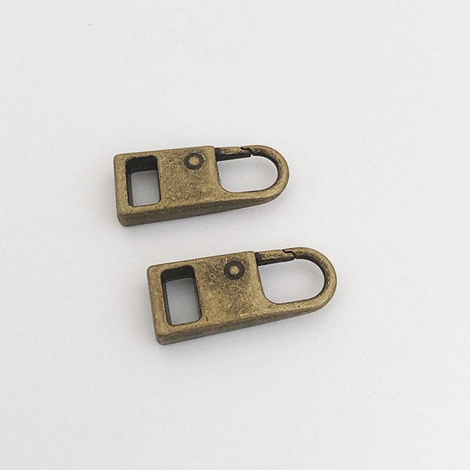 2X #3/5/8/10 Metal Zipper Head Pull Garment Slider Repair Replacement Kits DIY - Image 2 of 4