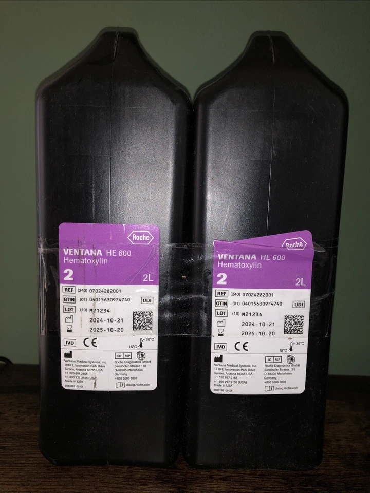 Hematoxilina Roche Ventana HE 600 2 - 2 litros - OpenBox - Nunca usada Foto 3 de 4