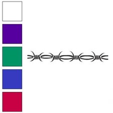 Barbed Wire Barb Tribal, Vinyl Decal Sticker, Multiple Colors & Sizes #2881