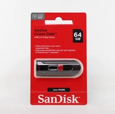 SanDisk 64 GB Cruzer Glide USB 2.0 Flash Drive, Black - SDCZ60-064G-B35