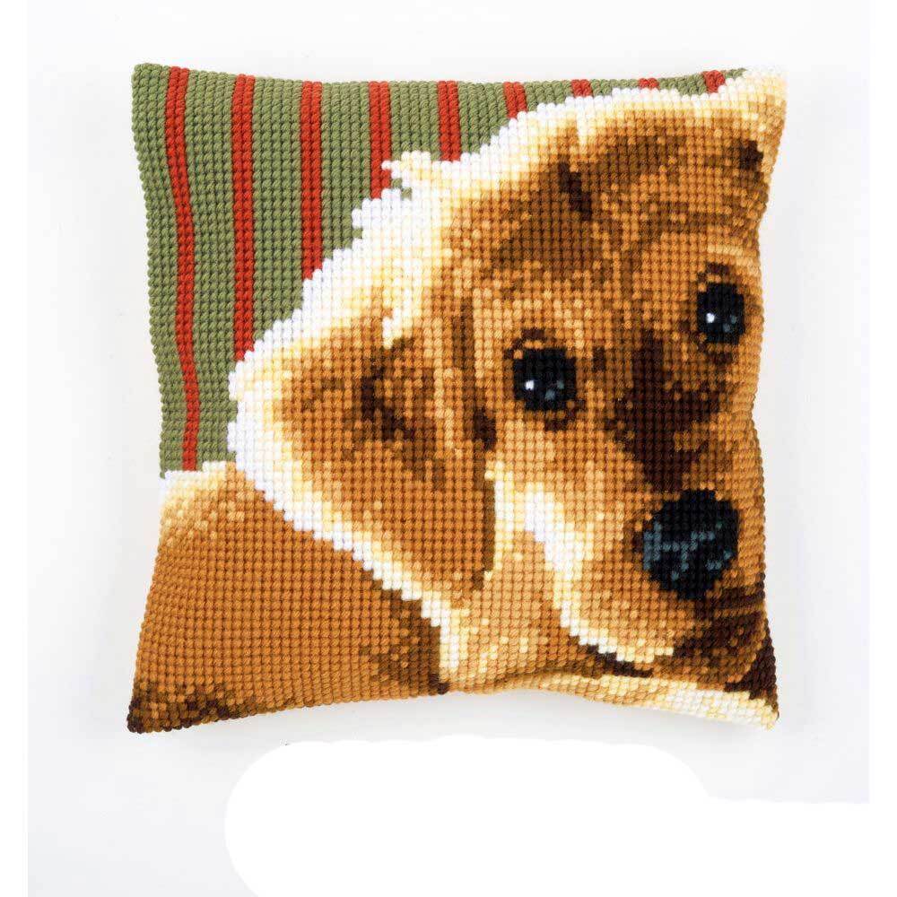 Vervaco stamped cross stitch kit cushion Dog, DIY