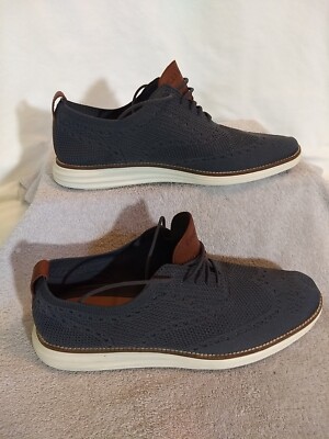 Cole Haan Original Grand Stitchlite Wingtip Oxfords Grey Knit Men\'s Size 12M Shop Grey Mens Cole Haan Original Grand Oxford Shoes – Shoebacca main image 3