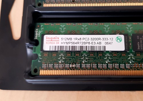 2 x Vintage 512MB Hynix 1Rx8 HYMP564R72BP8-E3 IBM 38L6015 DDR2 SERVER Memory RAM - Picture 2 of 4