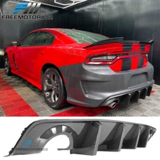 Fits 20-23 Dodge Charger Widebody Rear Bumper Diffuser PP w/ Carbon Fiber Print