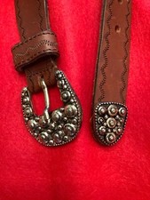 Cintura unisex in pelle western LaDoppia Vita Made in Italy taglia 34