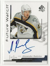 2006-07 SP Authentic Future Watch Auto Rookie #188 Alexander Radulov 690/999
