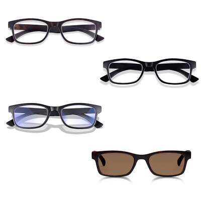 Lesebrille für Männer & Frauen, Lesesunnenbrille & Computerbrille, + 1 - +3,5