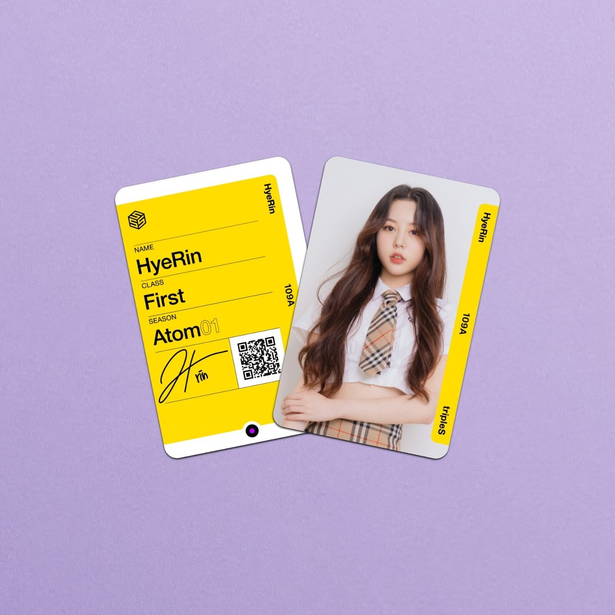 tripleS S2 HyeRin REPLICA objekt Atom01 109-116 Fanmade Photocards