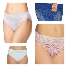 Warner's No Muffin Top Hi-Cut Lace Panty 5109J 5 NWT